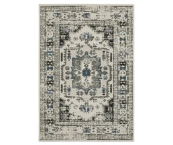 Torgar Beige & Gray Geometric Outdoor Area Rug, (6.7' X 9.2')
