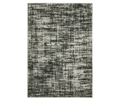 Torell Black & Gray Abstract Crosshatch Outdoor Area Rug