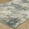 Bridges Beige & Blue Abstract Area Rug, (1.1' X 7.3') 2 Bridges Beige & Blue Abstract Area Rug, (1.1' X 7.3') -Home Store 810584915 1