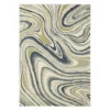 Goodman Ivory & Navy Swirl Area Rug, (1.1' X 7.3')