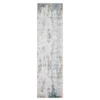 Malcalm Ivory & Blue Abstract Area Rug, (2' X 8') -Home Store 810584993 1