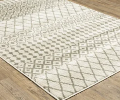 Georgeanna Ivory Geometric Block Area Rug -Home Store 810585045 1
