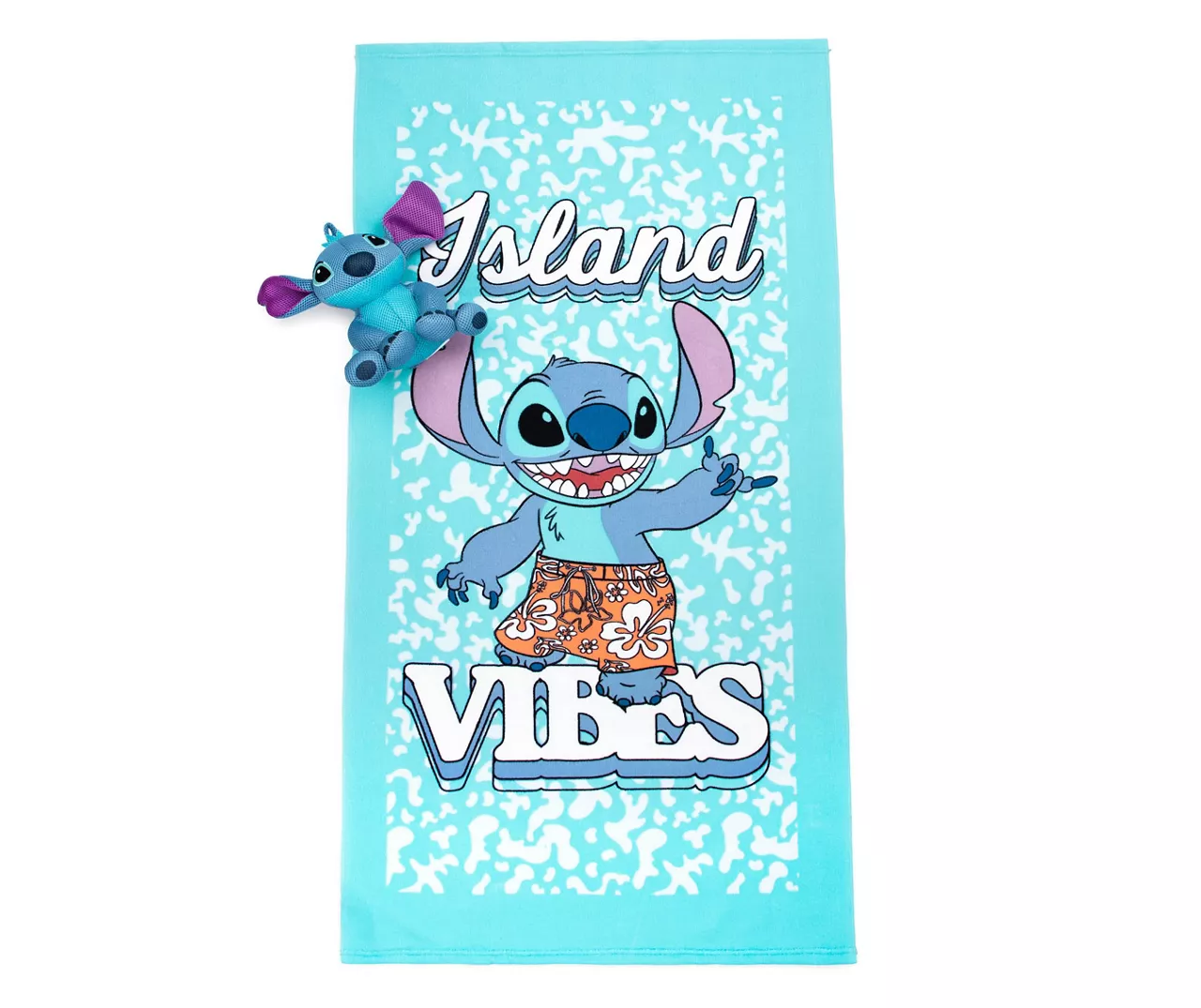 "Island Vibes" Lilo & Stitch Blue Bath Towel & Bath Buddy Set 6 "Island Vibes" Lilo & Stitch Blue Bath Towel & Bath Buddy Set - Image 4