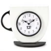 "Java Time" White & Black Coffee Cup Tabletop Clock -Home Store 810585440 A0 1