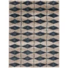 Kiara White Sand & Navy Diamond Pattern Area Rug, (5' X 7') -Home Store 810587636 810587637 810587638 1
