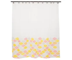 Gray, Yellow & Pink Ashley Arabesque PEVA Shower Liner -Home Store 810587902 2