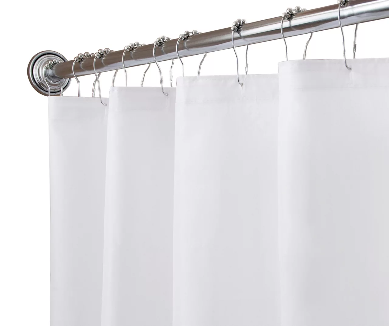 White Water-Repellant Fabric Shower Liner 5 White Water-Repellant Fabric Shower Liner - Image 3