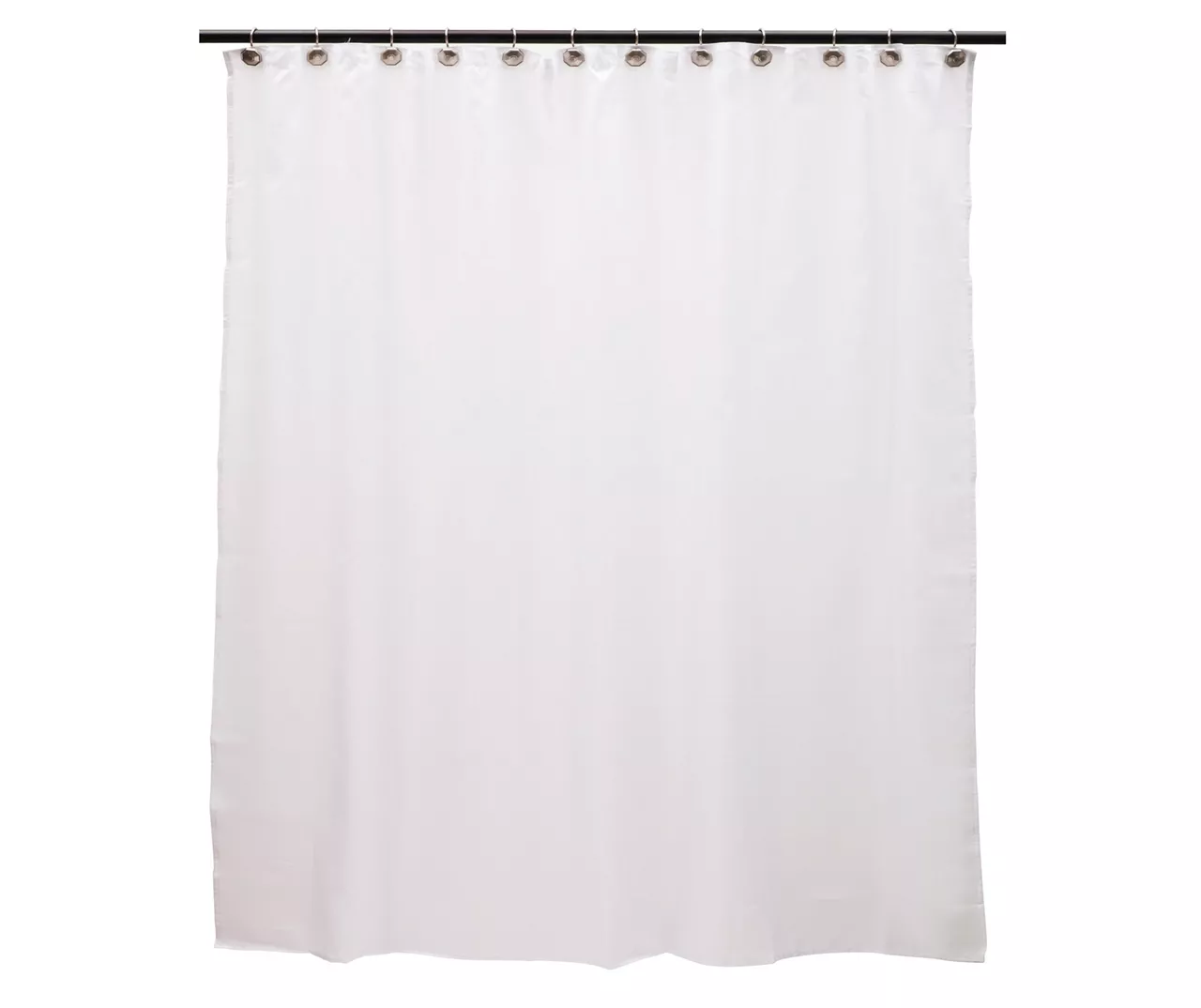 White Water-Repellant Fabric Shower Liner 3 White Water-Repellant Fabric Shower Liner