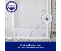 Kenney Microban Lightweight PEVA Shower Liner, 2-Pack -Home Store 810587929 7