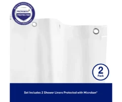 Kenney Microban Lightweight PEVA Shower Liner, 2-Pack -Home Store 810587930 8