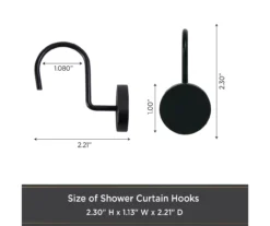 Kenney Resort Portfolio Maldives Shower Curtain Hooks, 12-Pack 21 Kenney Resort Portfolio Maldives Shower Curtain Hooks, 12-Pack -Home Store 810587932 3