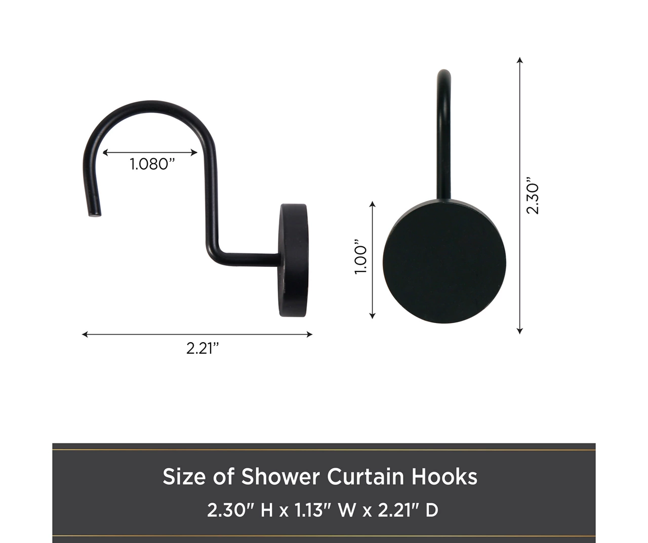 Kenney Resort Portfolio Maldives Shower Curtain Hooks, 12-Pack 10 Kenney Resort Portfolio Maldives Shower Curtain Hooks, 12-Pack - Image 8