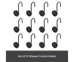 Kenney Resort Portfolio Maldives Shower Curtain Hooks, 12-Pack 22 Kenney Resort Portfolio Maldives Shower Curtain Hooks, 12-Pack -Home Store 810587932 4