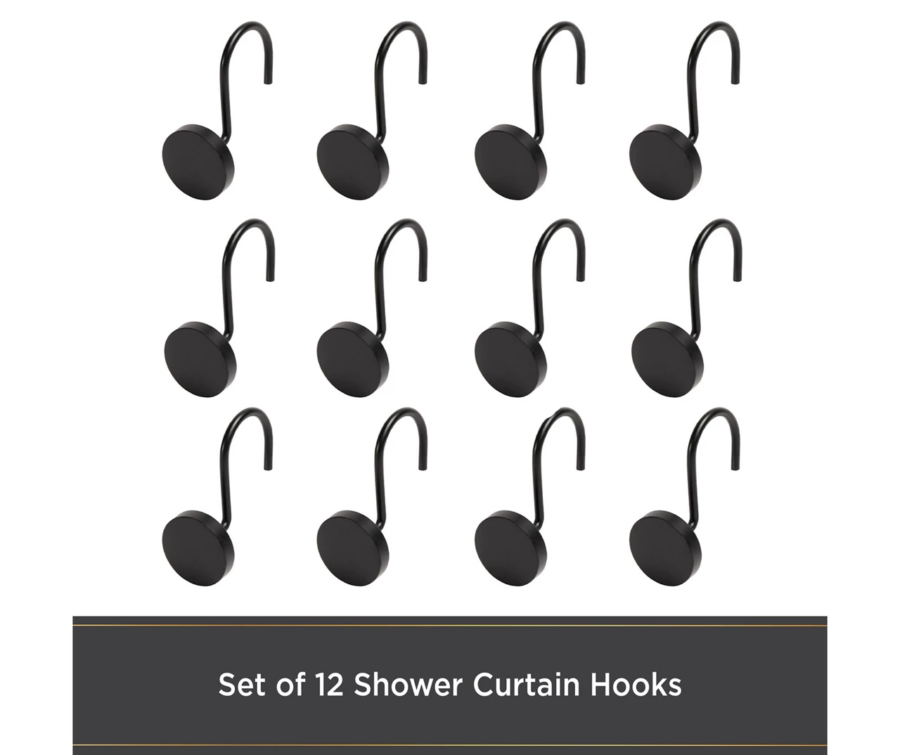 Kenney Resort Portfolio Maldives Shower Curtain Hooks, 12-Pack 11 Kenney Resort Portfolio Maldives Shower Curtain Hooks, 12-Pack - Image 9