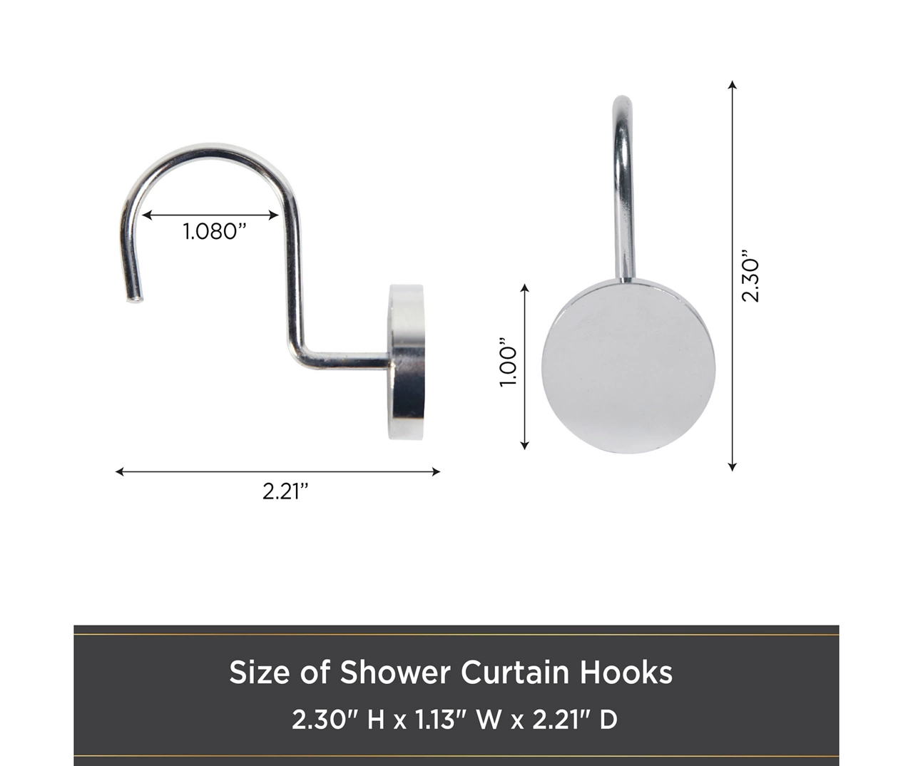 Kenney Resort Portfolio Maldives Shower Curtain Hooks, 12-Pack 13 Kenney Resort Portfolio Maldives Shower Curtain Hooks, 12-Pack - Image 11