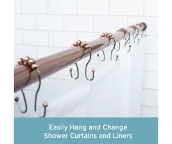 Kenney Beaded Roller Shower Curtain Double Hooks, 12-Pack 17 Kenney Beaded Roller Shower Curtain Double Hooks, 12-Pack -Home Store 810587935 2