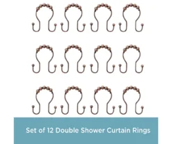 Kenney Beaded Roller Shower Curtain Double Hooks, 12-Pack 19 Kenney Beaded Roller Shower Curtain Double Hooks, 12-Pack -Home Store 810587935 4
