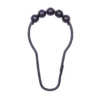 Black Beaded Roller Shower Curtain Double Hooks, 12-Pack 1 Black Beaded Roller Shower Curtain Double Hooks, 12-Pack -Home Store 810587937 1