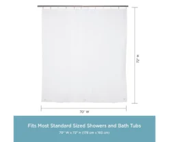 Kenney 13-Piece Medium-Weight PEVA Shower Liner & Roller Ring Set -Home Store 810587946 3