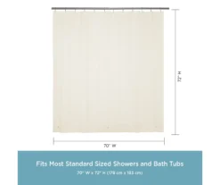 Kenney 13-Piece Medium-Weight PEVA Shower Liner & Roller Ring Set -Home Store 810587948 3