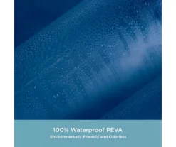Blue 13-Piece Lightweight PEVA Shower Liner & C-Ring Set -Home Store 810587951 4