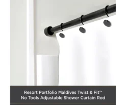 Kenney Resort Portfolio Maldives Twist & Fit Adjustable Shower Curtain Rod 24 Kenney Resort Portfolio Maldives Twist & Fit Adjustable Shower Curtain Rod -Home Store 810587955 2 1
