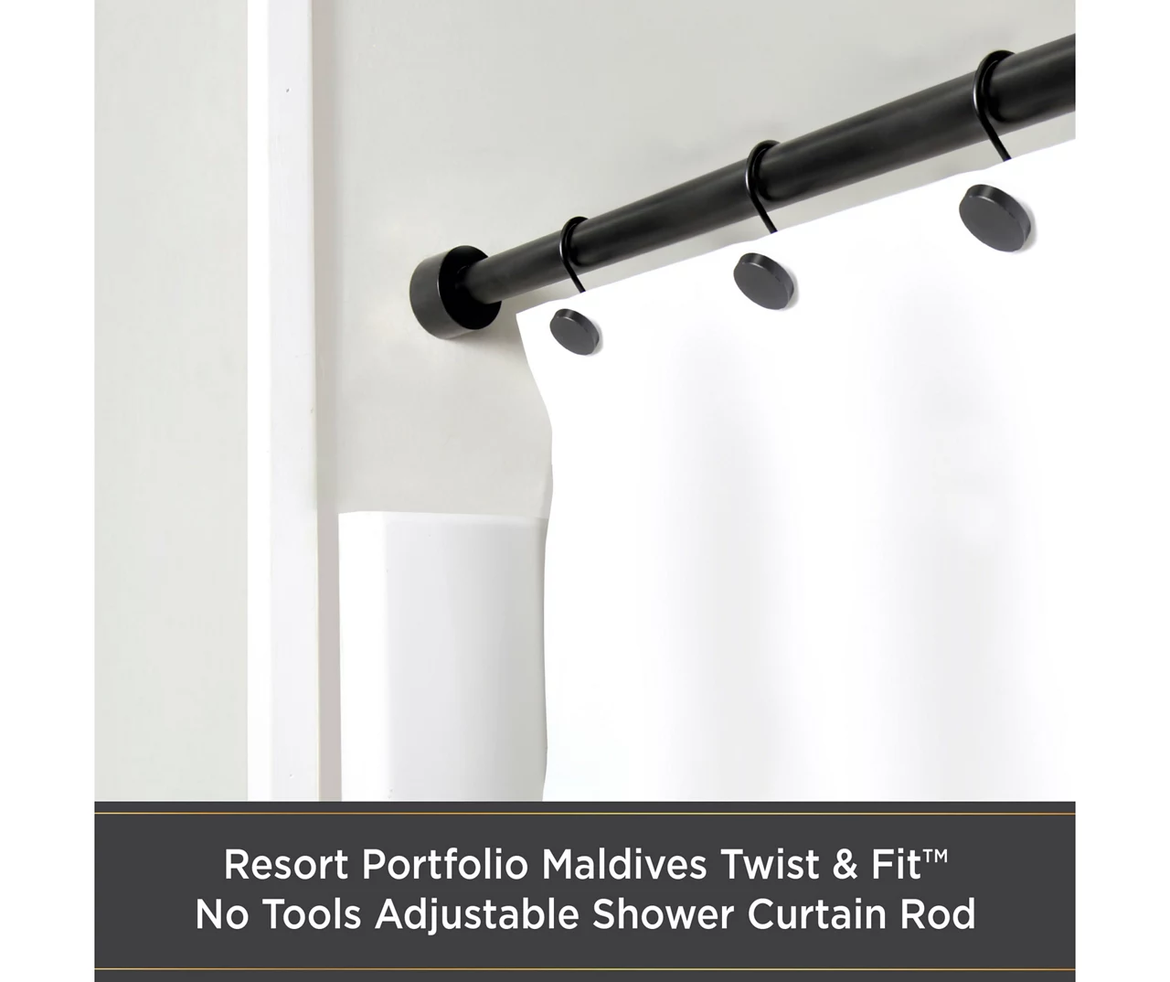 Kenney Resort Portfolio Maldives Twist & Fit Adjustable Shower Curtain Rod 10 Kenney Resort Portfolio Maldives Twist & Fit Adjustable Shower Curtain Rod - Image 8
