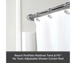 Kenney Resort Portfolio Maldives Twist & Fit Adjustable Shower Curtain Rod 28 Kenney Resort Portfolio Maldives Twist & Fit Adjustable Shower Curtain Rod -Home Store 810587956 2