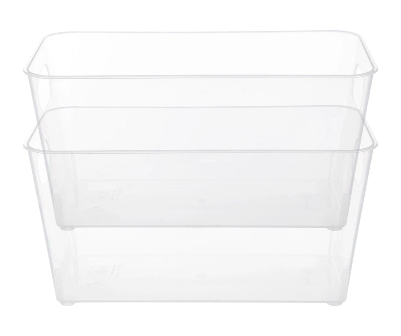 Storage Made Simple Clear Organizer Bin With Handles, 2-pack 3 Storage Made Simple Clear Organizer Bin With Handles, 2-pack