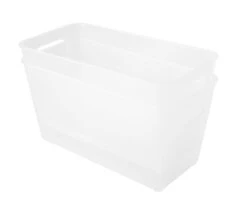 Storage Made Simple Clear Organizer Bin With Handles, 2-pack 10 Storage Made Simple Clear Organizer Bin With Handles, 2-pack -Home Store 810587984 3