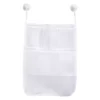 White Mesh 4-Pocket Hanging & Suction Shower Organizer Caddy -Home Store 810587992 1