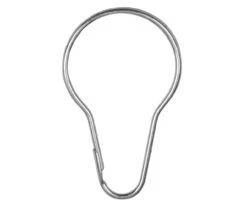 Home Store 14 Chrome Steel Shower Curtain Rings, 12-Pack