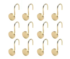 Kenney Resort Portfolio Maldives Shower Curtain Hooks, 12-Pack