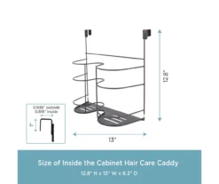 Black Hair Accessory Hanging Cabinet Caddy -Home Store 810587997 3