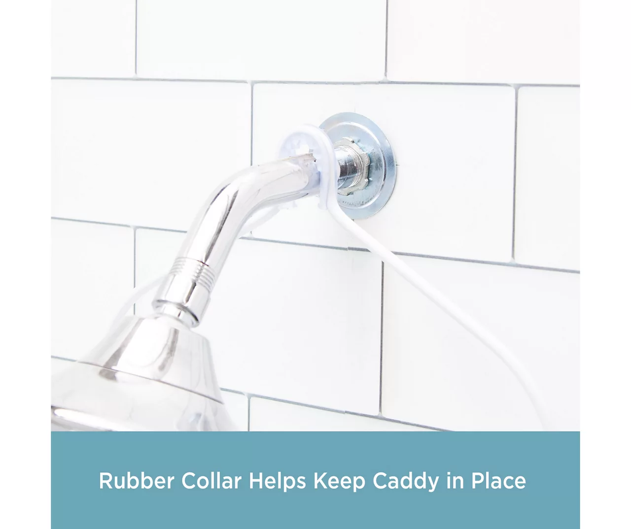 White 2-Tier Hanging Shower Caddy 6 White 2-Tier Hanging Shower Caddy - Image 4