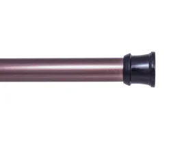 Matte Oil-Rubbed Bronze Twist & Fit Aluminum Adjustable Shower Curtain Rod