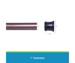 Matte Oil-Rubbed Bronze Twist & Fit Aluminum Adjustable Shower Curtain Rod -Home Store 810588011 3