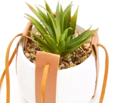 Green Artificial Succulent With White Hanging Pot -Home Store 810588276 A0 1
