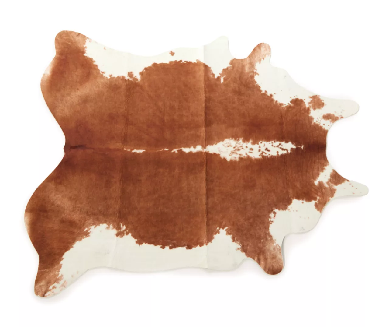 Brayden Brown & White Faux Hide Accent Rug, (29" X 35") 3 Brayden Brown & White Faux Hide Accent Rug, (29" X 35")