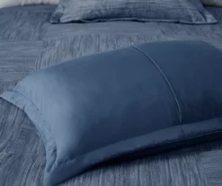 Kelan Navy Streak Patchwork Seersucker Queen 7-Piece Comforter Set 26 Kelan Navy Streak Patchwork Seersucker Queen 7-Piece Comforter Set -Home Store 810590761 810590862 810590861 10