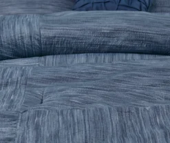 Kelan Navy Streak Patchwork Seersucker Queen 7-Piece Comforter Set 28 Kelan Navy Streak Patchwork Seersucker Queen 7-Piece Comforter Set -Home Store 810590761 810590862 810590861 12