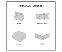 Kelan Navy Streak Patchwork Seersucker Queen 7-Piece Comforter Set 31 Kelan Navy Streak Patchwork Seersucker Queen 7-Piece Comforter Set -Home Store 810590761 810590862 810590861 15