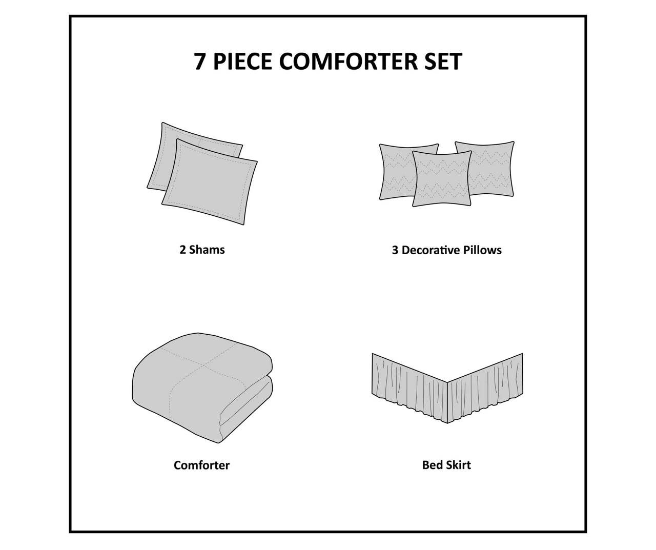 Kelan Navy Streak Patchwork Seersucker Queen 7-Piece Comforter Set 17 Kelan Navy Streak Patchwork Seersucker Queen 7-Piece Comforter Set - Image 15