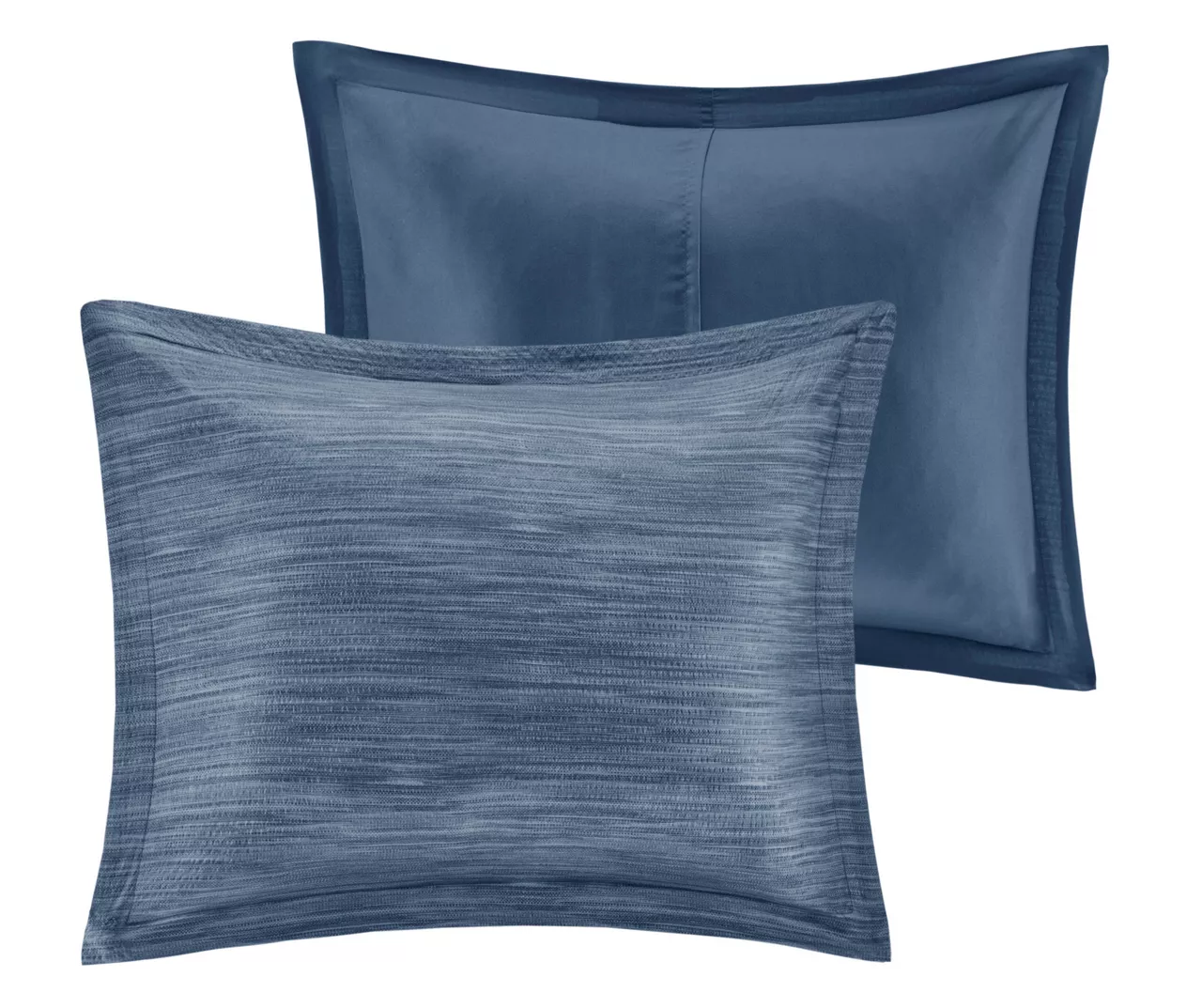 Kelan Navy Streak Patchwork Seersucker Queen 7-Piece Comforter Set 6 Kelan Navy Streak Patchwork Seersucker Queen 7-Piece Comforter Set - Image 4