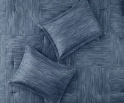 Kelan Navy Streak Patchwork Seersucker Queen 7-Piece Comforter Set 22 Kelan Navy Streak Patchwork Seersucker Queen 7-Piece Comforter Set -Home Store 810590761 810590862 810590861 6