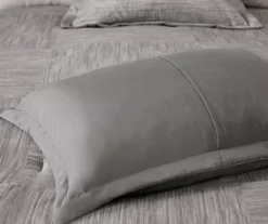 Kelan Gray Streak Patchwork Seersucker King 7-Piece Comforter Set -Home Store 810590769 810590768 810590767 10