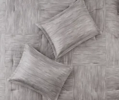 Kelan Gray Streak Patchwork Seersucker King 7-Piece Comforter Set -Home Store 810590769 810590768 810590767 6