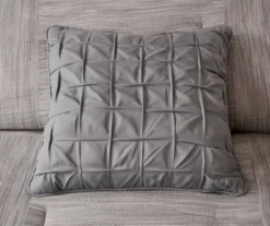 Kelan Gray Streak Patchwork Seersucker King 7-Piece Comforter Set -Home Store 810590769 810590768 810590767 8