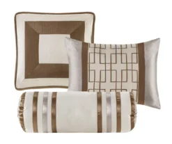 Beverly Taupe & Brown Color Block California King 7-Piece Comforter Set 18 Beverly Taupe & Brown Color Block California King 7-Piece Comforter Set -Home Store 810590772 810590771 810590770 4