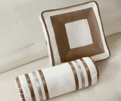 Beverly Taupe & Brown Color Block California King 7-Piece Comforter Set 20 Beverly Taupe & Brown Color Block California King 7-Piece Comforter Set -Home Store 810590772 810590771 810590770 6